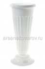 ваза для цветов под срезку пластиковая 6 л 21*44 см (М5352) белая (Башкирия)