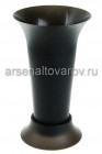 ваза для цветов под срезку пластиковая 3 л 18,5*31 см (М5144) черная (Башкирия)
