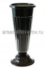 ваза для цветов под срезку пластиковая 6 л 21*44 см (М5142) черная (Башкирия)
