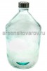 Бутыль стеклянная 10 л с крышкой Казак прозрачная (Россия) 