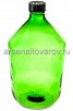 Бутыль стеклянная 10 л с крышкой Казак зеленая (Россия) 