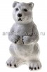 Садовая фигура Медведь Белый средний 50*30 см полистоун (F08425) (Россия) 