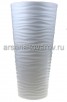 Кашпо напольное пластиковое 13/63 л 39*77,5 см со вставкой белое Оазис (М8081) (Башкирия) 