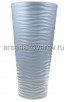 Кашпо напольное пластиковое 13/63 л 39*77,5 см со вставкой серое Оазис (М8082) (Башкирия) 