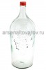 Бутылка стеклянная 7 л винтовая крышка зеленая (Россия) 