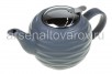 Чайник заварочный керамический 0,8 л с металлическим фильтром (Ф19-003R) серый (Розарио)