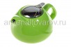 Чайник заварочный керамический 0,8 л с металлическим фильтром (Ф19-030R) салатовый (Розарио)