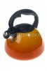 Чайник нержавеющий 2,7 л со свистком Фантазия оранжевый (Меллони) (007227)