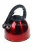 Чайник нержавеющий 2,5 л со свистком (МАL-042-R) красный (Меллони) 910090