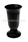 ваза для цветов под срезку пластиковая 5 л 20*42 см Флавия черная (284) (Эльфпласт)