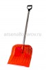 Лопата зерновая из поликарбоната (430*420 мм) с алюминиевым черенком (М7261) красная (Башкирия) 