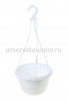 Кашпо подвесное пластиковое 2 л 19*11,5 см белое Глория (5PL0619) (5Пласт) 
