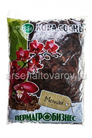 Кора сосны мелкая 1,5 л для мульчирования почвы удобрение (Пермь)