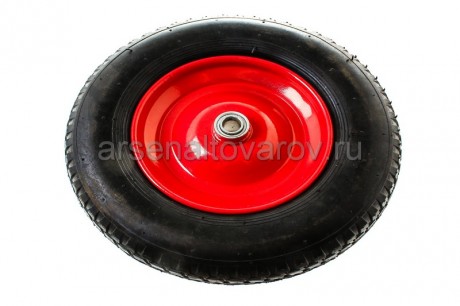колесо для тачки 4.80/4.00*80 диаметр оси 20 мм с подшипником (КНР)