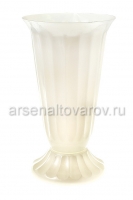 Ваза для цветов под срезку пластиковая 17 л Цветочная №4 белый перламутр (03004) (Пятигорск)