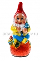 Садовая фигура Гном на апельсине 55*26 см гипс (42) (Россия)