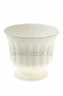 вазон для цветов пластиковый 15 л 35*30 см белый Фламинго (М1491) (Башкирия)