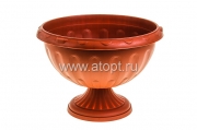 Вазон для цветов пластиковый 8 л 32,5*32,5 см коричневый Джулия (М1555) (Башкирия)