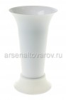 ваза для цветов под срезку пластиковая 3 л 18,5*31 см (М5350) белая (Башкирия)