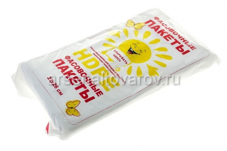 пакет полиэтиленовый фасовочный ПНД 22*26 см (уп из 1000 шт) Евро Солнышко С-1 (Россия)