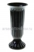 Ваза для цветов под срезку пластиковая  4,5 л Цветочная №2 черная (03002) (Пятигорск)