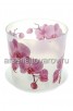 Кашпо для орхидеи пластиковое 2,4 л 16*15,5 см с поддоном орхидея розовая Деко (М 3106) (Идея)