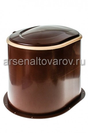 туалет дачный пластиковый 48*48*39 см (М1295) коричневый (Башкирия)