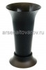 Ваза для цветов под срезку пластиковая 31 см (М5144) черная (Башкирия)