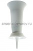 Ваза для цветов под срезку пластиковая 41 см с колышком (М3048) белая (Башкирия)