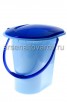 Ведро-туалет пластиковое 18 л (М1316) голубое (Башкирия) 
