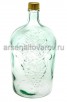 Бутылка стеклянная 5 л винтовая крышка Виноград прозрачная (Россия)