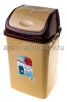 Контейнер для мусора пластиковый 18 л Камелия (РП-1013) бежевый с коричневым (Россия) 