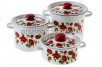 Набор посуды эмалированный 3 предмета (2 л + 3,5 л + 5,5 л) №16В60 Рамо (Сибирские товары)
