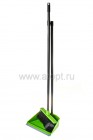 набор для уборки пластиковый (щетка + совок) Ленивка (М 5177) ярко-зеленый (Идея)