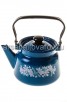 Чайник эмалированный 2,3 л (С2714.34) васильковый с рисунком (Сибирские товары)