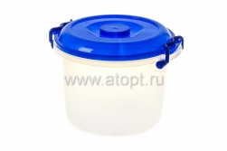 контейнер для продуктов пластмассовый 8 л (303*277*240 мм) с ручками (М098) прозрачный (Башкирия)