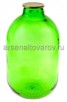 Банка стеклянная для консервирования СКО-1-82 10 л с крышкой (обычная крышка) зеленая (Россия) 