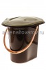 Ведро-туалет пластиковое 18 л (М7619) коричневое (Башкирия) 