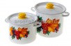 Набор посуды эмалированный 2 предмета (3,5 л + 5,5 л) №20В23 Смородина (Сибирские товары)