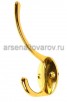 Крючок металлический двухрожковый большой золото (KL-52) (КНР)