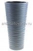 Кашпо напольное пластиковое  5/25 л 29*57,5 см со вставкой серое Оазис (М8076) (Башкирия)