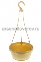 Кашпо подвесное пластиковое 4 л 25,5*18,5 см кремовое Венеция (5PL0351) (5Пласт)