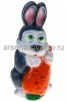 Кролик с морковью 35*18 см гипс садовая фигура (370) (Россия) 