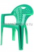 Кресло пластиковое 58,5*54*80 см (М2609) зеленое (Башкирия)