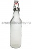 Бутылка стеклянная 0,5 л бугельная пробка Пиво прозрачная (Россия)