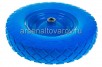 Колесо для тачки PU 4.80/4.00-80 диаметр оси 20 мм бескамерное Эконом синее (КНР) 
