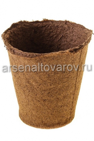 торфяной горшок для рассады 90*90 мм (уп 200 шт) круглый (Экоторф)