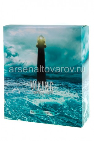 парфюмерный набор мужской Викинг Ультра Сенситив (шампунь 300 мл + крем для бритья 75 мл + крем после бритья 75 мл)