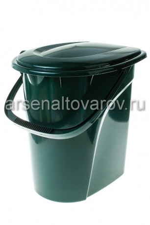 ведро-туалет пластиковое 24 л (М 2460) зеленое (Идея)