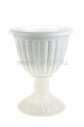 вазон для цветов пластиковый 12 л 38*47 см белый Жасмин высокий (М1390) (Башкирия)